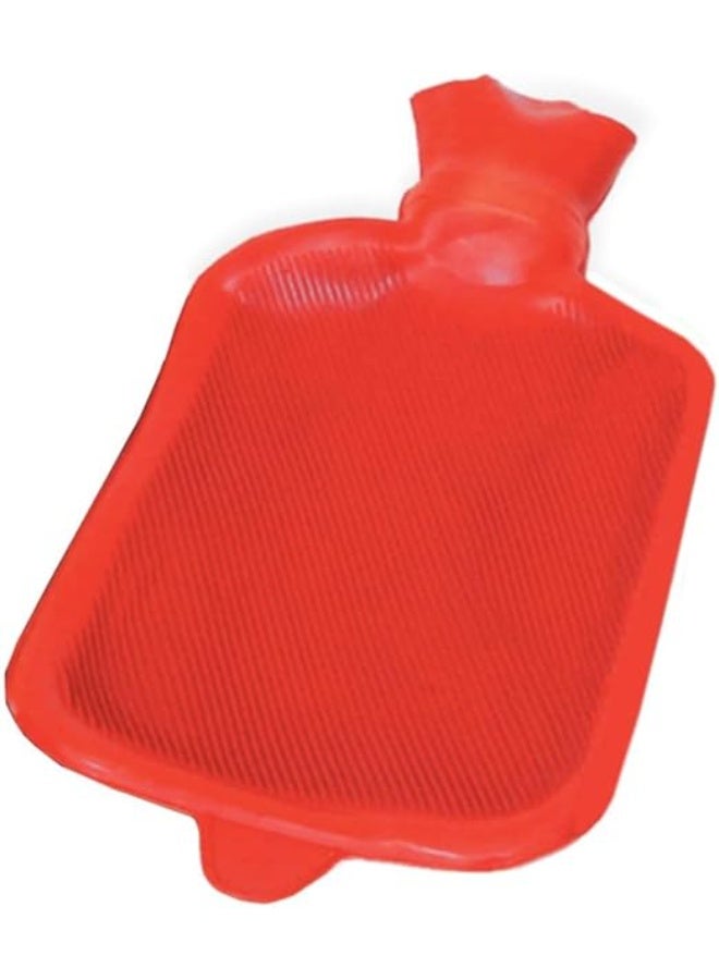 Premium Natural Rubber Hot Water Bottle with Soft Cozy Cover – Soothing Heat Relief (Red) - Image 2